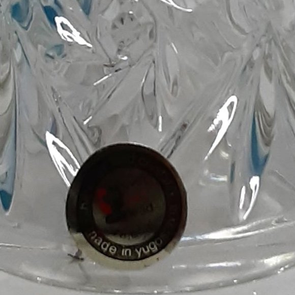 Crystal Dinner Bell Birks Made in Yugoslavia Vintage Bevelled Hand Cut 24% Lead - Picture 5 of 5